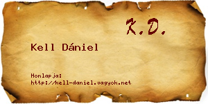 Kell Dániel névjegykártya